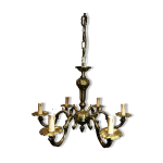 Lustre en bronze ancien 6 bras