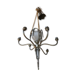 Lustre bronze argent art nouveau