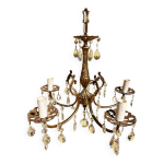 Lustre bronze baroque  pampilles