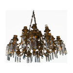 Lustre en bronze et cristal