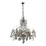 Lustre bronze cristal rose annes 1950