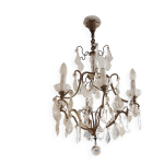 Lustre bronze � pampilles en cristal