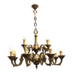 Lustre en bronze, style mazarin, 12 feux, milieu xixme.