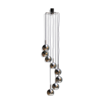 Lustre en cascade huit lumires dans chrome
