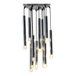 Lustre cascade en mtal chrom