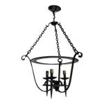 Lustre chane en fer forg brutaliste