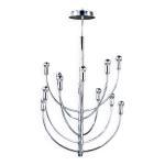 Lustre chrom piazza san marco design vico magistretti pour oluce italie