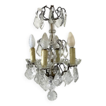 Lustre dbut xxme en cristal de bohme
