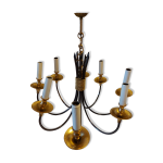 Lustre design 8 feux m�tal en laiton dor�