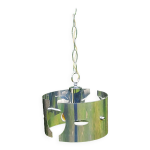 Lustre design des annes 70 en mtal chrom