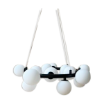 Lustre design  led en mtal avec plusieurs boules en verre magic