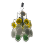 Lustre  disque en verre de murano annes 1970