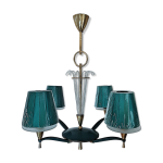 Chandelier of the end of the era art deco design 1940s