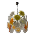 Lustre flocon de neige en verre de murano, ann�es 1960