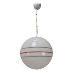 Lustre globe en verre de murano italien, annes 1970
