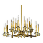 Lustre italien en laiton par gaetano sciolari