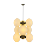 Lustre kaiser  9 bras en chrome, annes 1960, allemagne