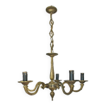 Lustre en laiton plein 5 branches