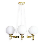 Lustre en laiton et opaline
