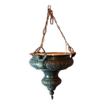Lustre / lampe de sanctuaire / suspension glise / encensoir cuivre et bron