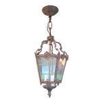Lustre lanterne laiton plafonnier