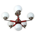 Lustre en mtal, baklite et verre, 1970