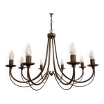 Lustre en mtal marron
