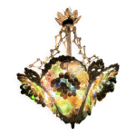 Lustre de murano en bronze et grappes de raisin