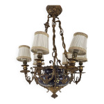 Lustre napoléon iii à 6 bras de lumière Lustre napoléon iii à 6 bras de lumière