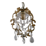 Lustre a pampilles cristal ancien