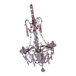 Lustre , pampilles en cristal de couleur
