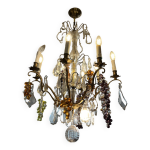 Lustre  pampilles en cristal avec grappes de raisin