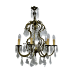 Lustre  pampilles en cristal xixme