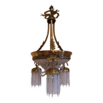 Lustre panier ancien en bronze
