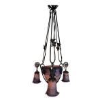 Lustre en pte de verre 19me sicle - noverdy nancy