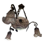 Lustre en pte de verre contemporain