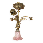 Lustre plafonnier ancien en bronze de style louis xv hauteur 50 cm
