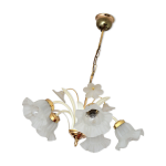 Lustre plafonnier lampe design fleurs des annes 70