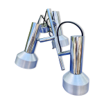 Lustre plafonnier suspension 3 spots aluminium 1970 Lustre plafonnier suspension 3 spots aluminium 1970