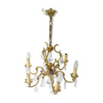 Lustre st louis xv bronze et cristal ancien