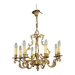 Lustre style louis xv en bronze dor vers 1950