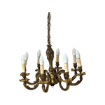 Lustre style louis xv en bronze vintage 8 clairages