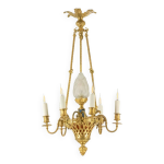 Lustre de style louis xvi en bronze dor. circa 1900.
