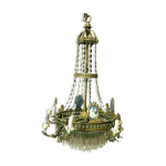 Lustre de style louis xvi en bronze et pendeloques de cristal xix sicle