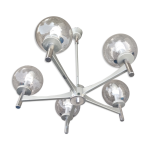 Lustre suspension aluminium brossé métal chromé style gaetano sciolari Lustre suspension aluminium brossé métal chromé style gaetano sciolari