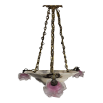 Lustre suspension art dco en marbre