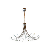 Lustre suspension chrome 20 branches lumineuses