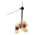 Lustre suspension en chrome et verre par sciolari, ltalie, des années 60 Lustre suspension en chrome et verre par sciolari, ltalie, des années 60