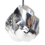 Lustre suspension en forme de spirale géante en chrome 1970 vintage space age pop 70's seventies pendant ... Lustre suspension en forme de spirale géante en chrome 1970 vintage space age pop 70's seventies pendant ...