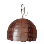 Lustre suspension nacre laiton décoration campagne bohème fabrication artisanale Lustre suspension nacre laiton décoration campagne bohème fabrication artisanale
